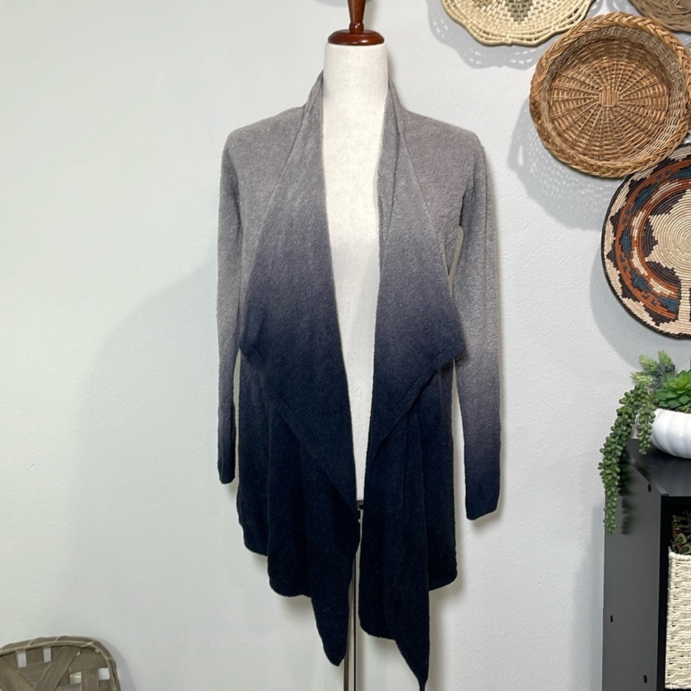 Barefoot Dreams Bamboo Cozy Chic Lite Knit Ombr Cardigan Wrap S/M